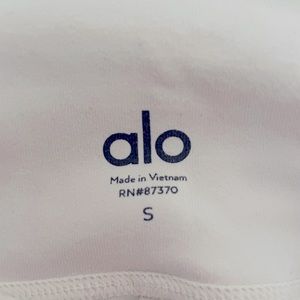 white Alo high waisted airbrush leggings